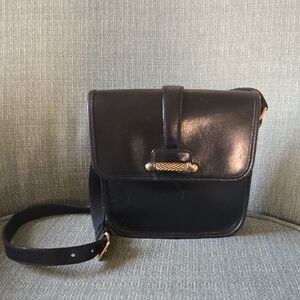Brighton Vintage Blue Leather Crossbody Bag